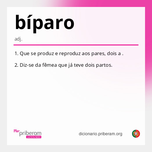 Significado de bíparo