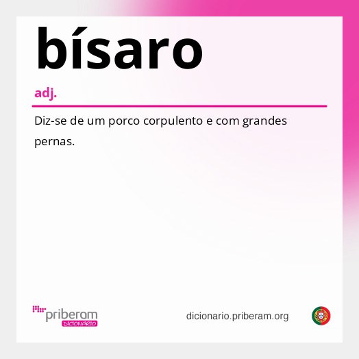 Significado de bísaro