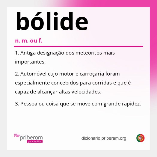 Significado de bólide