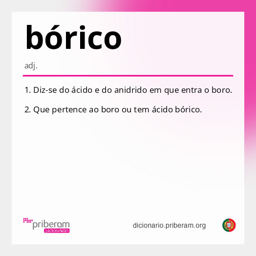 Significado de bórico