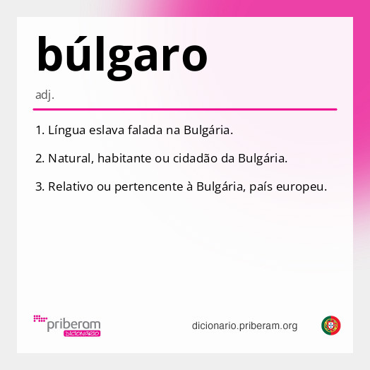Significado de búlgaro