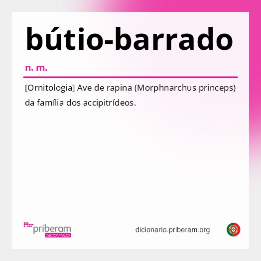 Significado de bútio-barrado