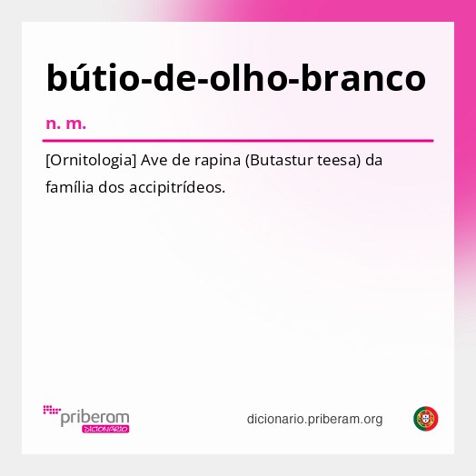 Significado de bútio-de-olho-branco