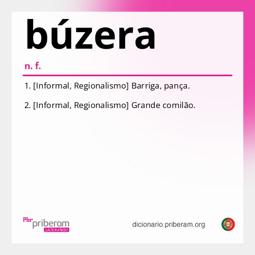 Significado de búzera