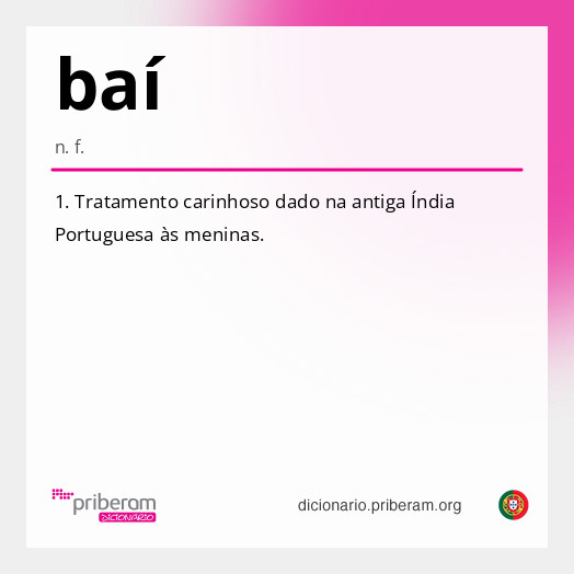 Significado de baí