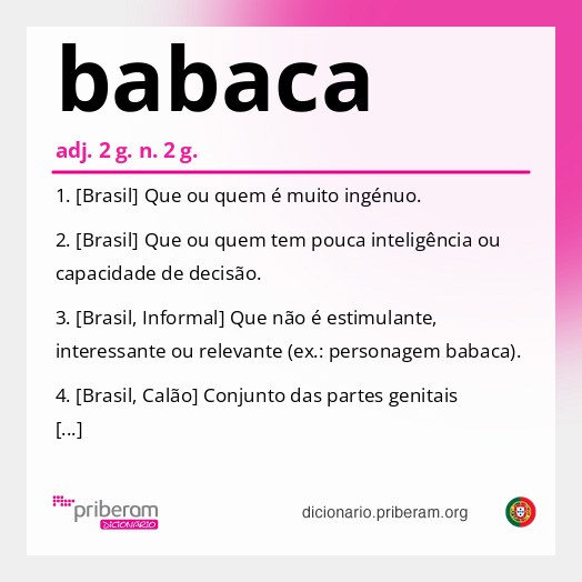Significado de babaca