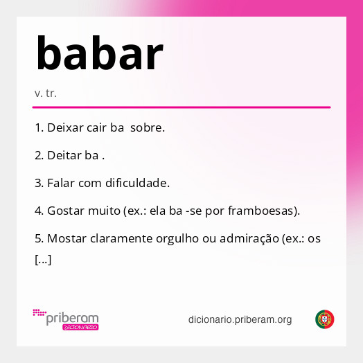 Significado de babar