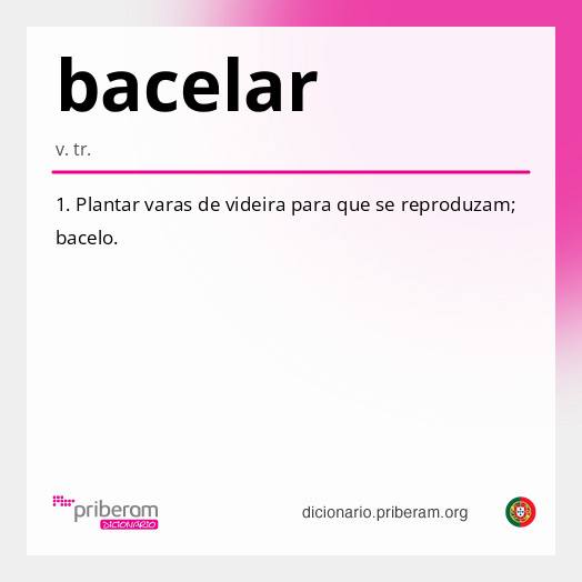 Significado de bacelar