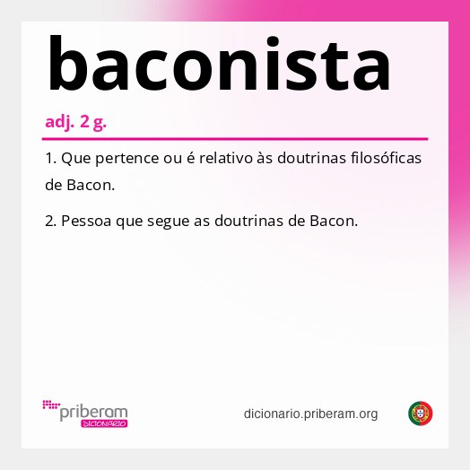 Significado de baconista