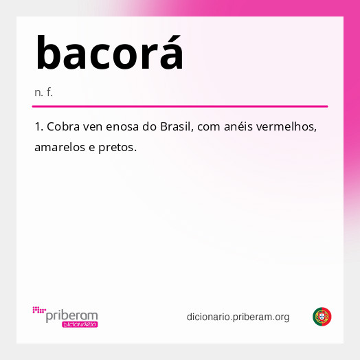 Significado de bacorá