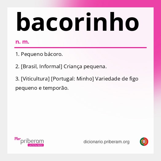 Significado de bacorinho