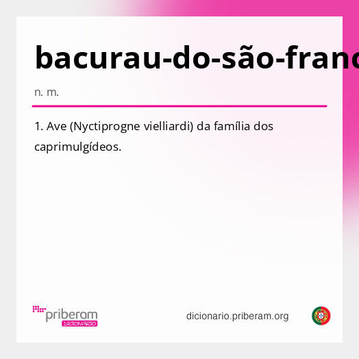 Significado de bacurau-do-são-francisco
