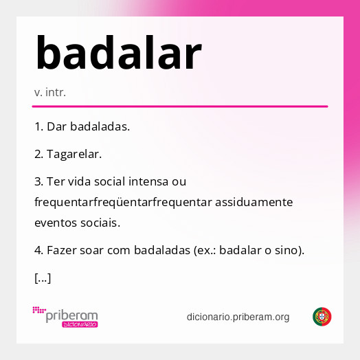 Significado de badalar