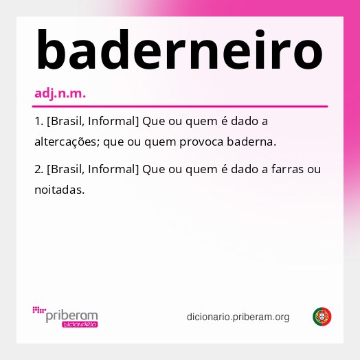 Significado de baderneiro