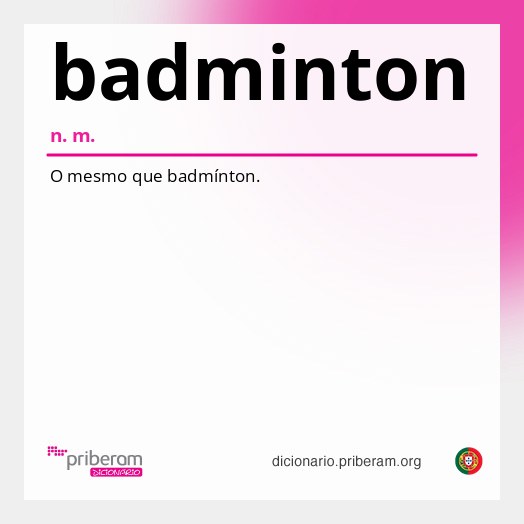 Significado de badminton