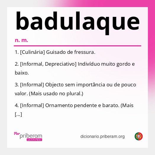 Significado de badulaque