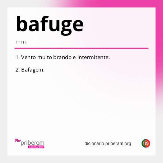 Significado de bafuge
