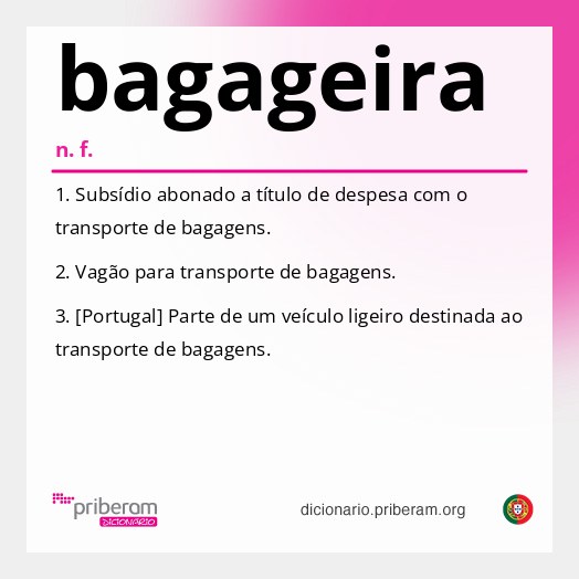 Significado de bagageira