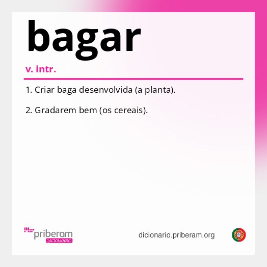 Significado de bagar