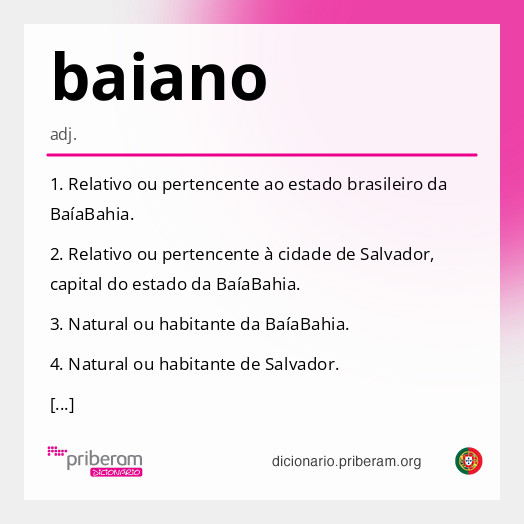 Significado de baiano