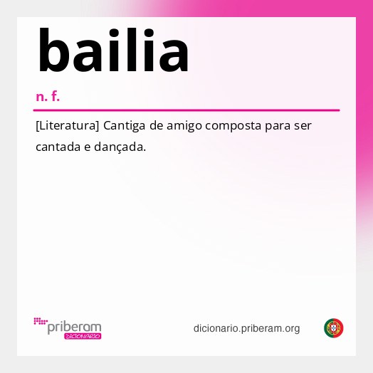 Significado de bailia