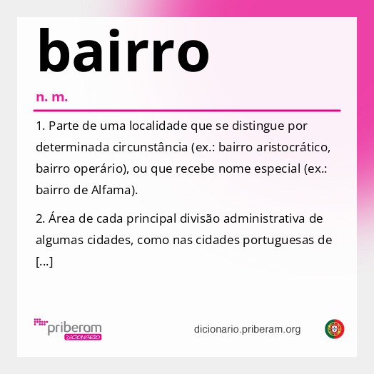 Significado de bairro