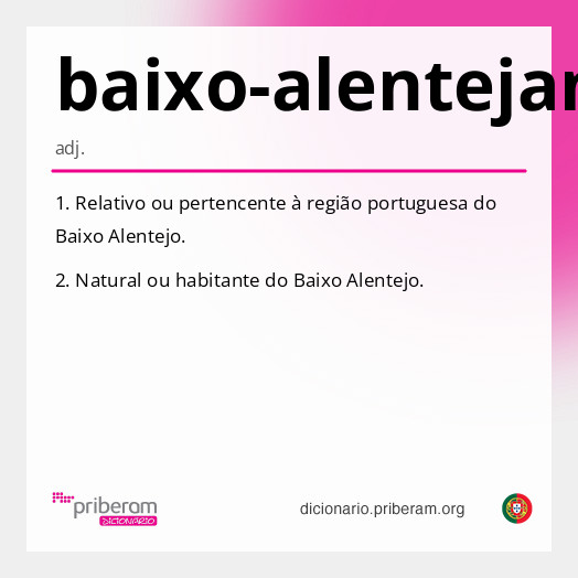 Significado de baixo-alentejano