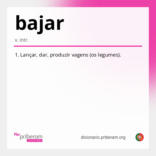 Significado de bajar