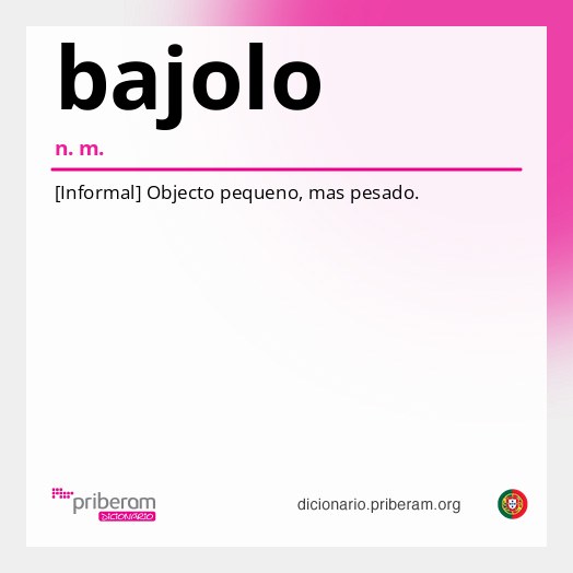 Significado de bajolo