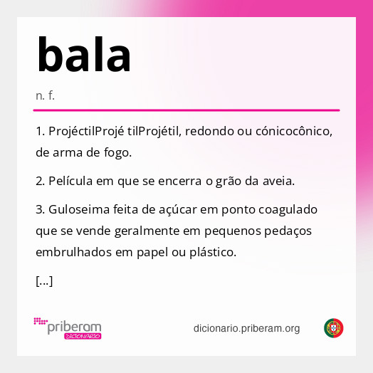 Significado de bala
