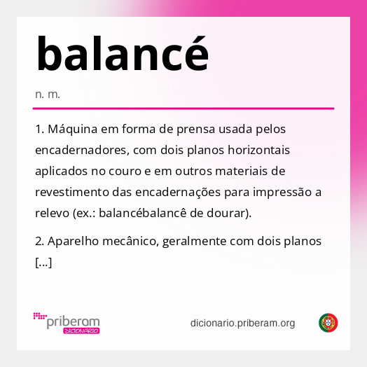 Significado de balancé