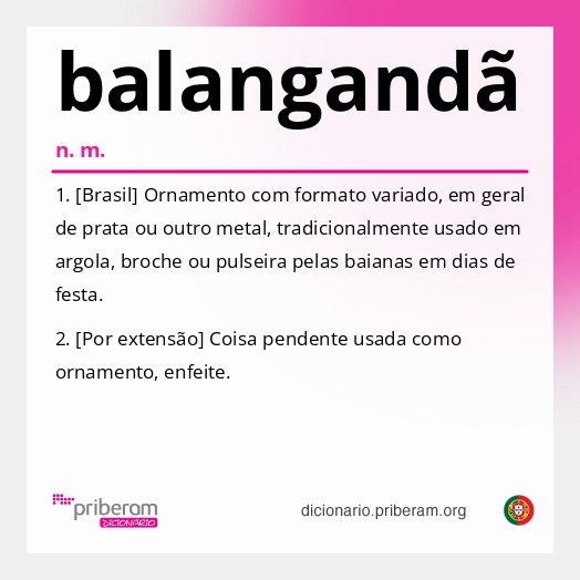 Significado de balangandã