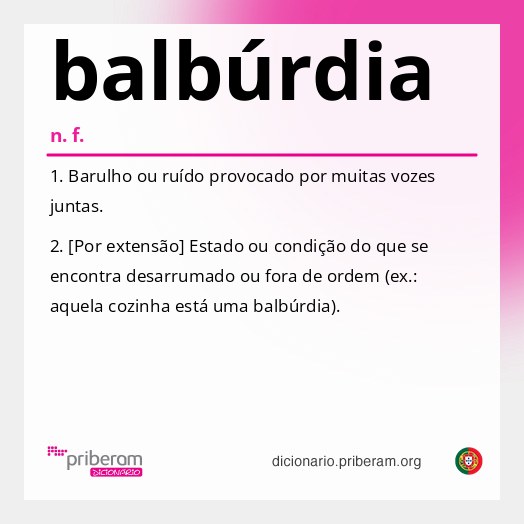 Significado de balbúrdia