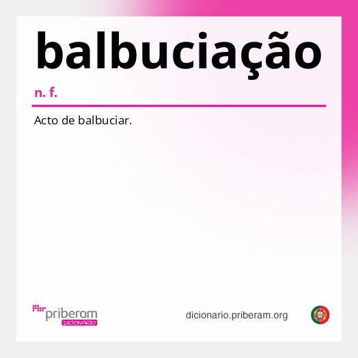 Significado de balbuciação