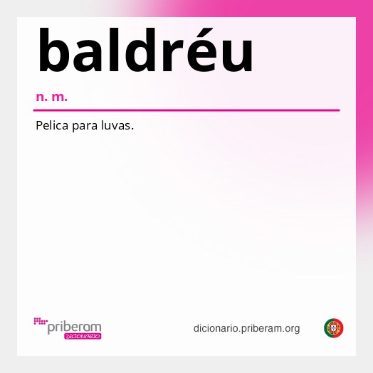 Significado de baldréu