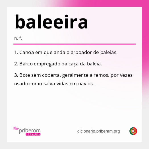 Significado de baleeira
