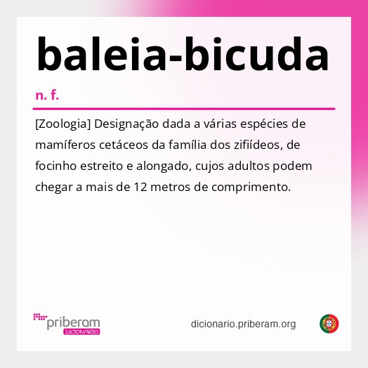Significado de baleia-bicuda