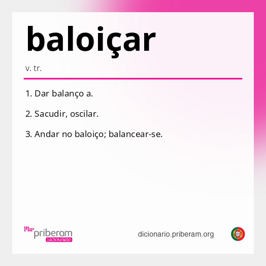 Significado de baloiçar