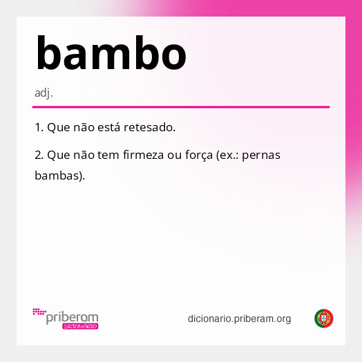 Significado de bambo