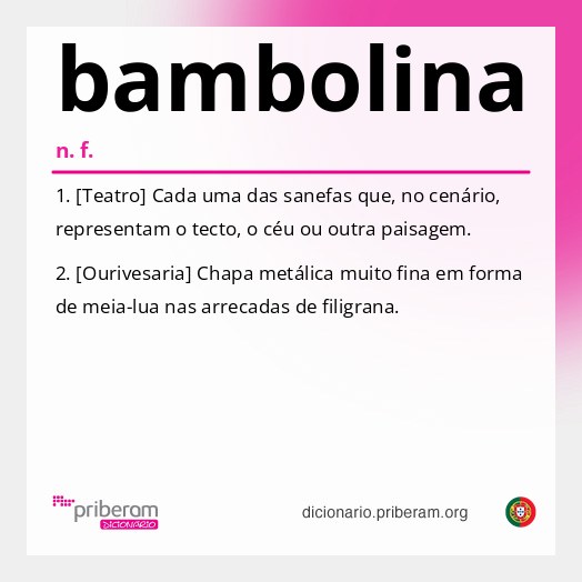 Significado de bambolina