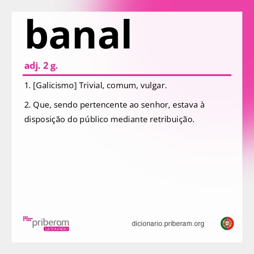 Significado de banal