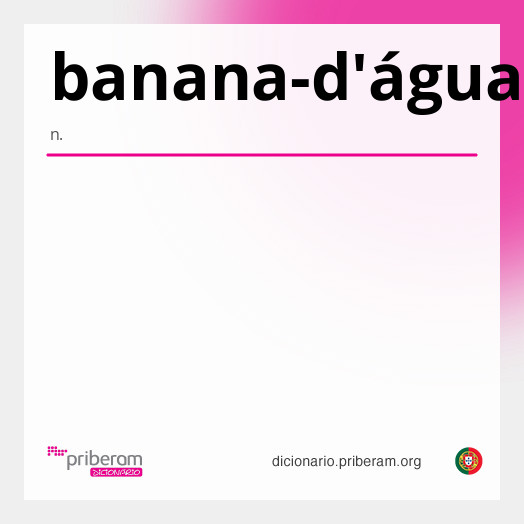 Significado de banana-d'água
