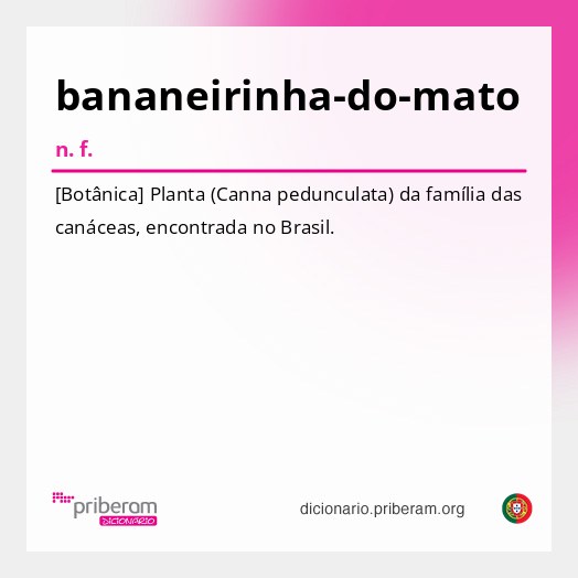 Significado de bananeirinha-do-mato