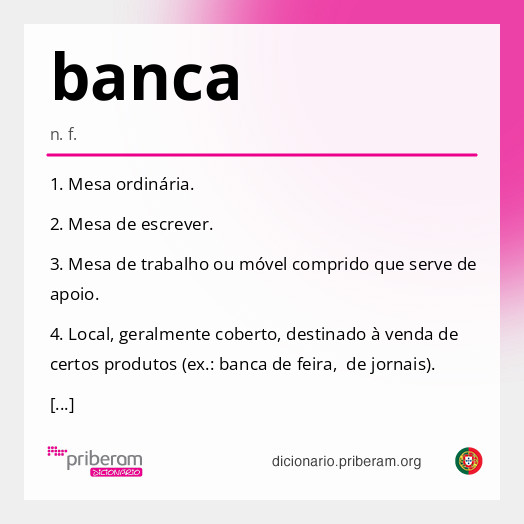 Significado de banca