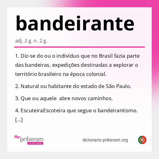 Significado de bandeirante