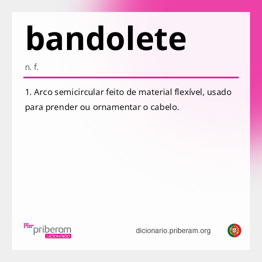 Significado de bandolete