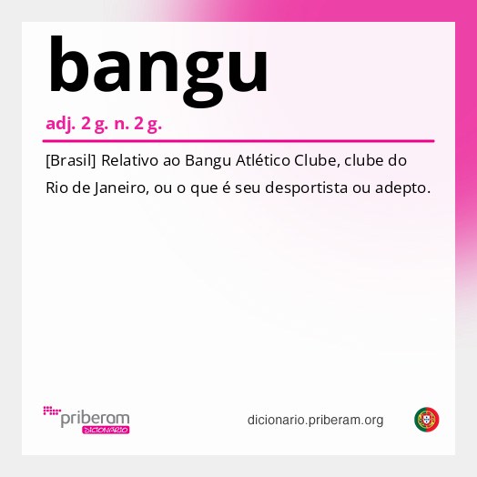 Significado de bangu