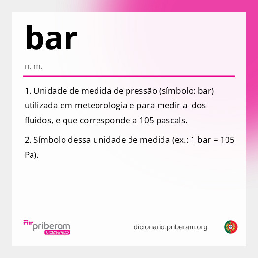 Significado de bar