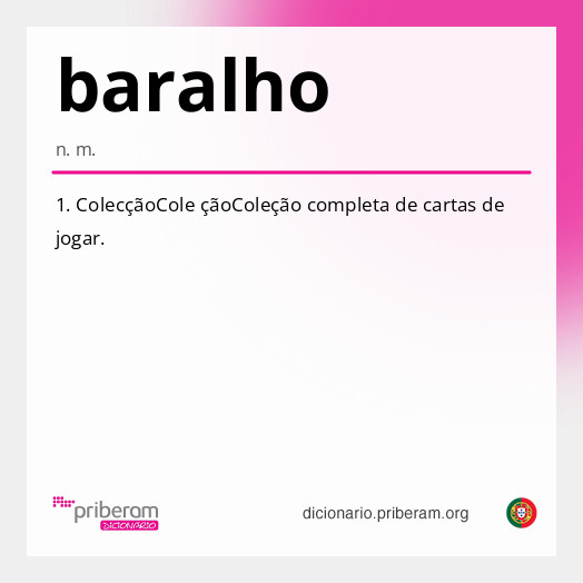 Significado de baralho