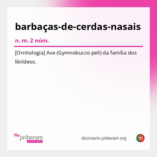 Significado de barbaças-de-cerdas-nasais